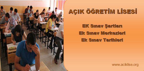 AÖL Ek Sınav Şartları, Açık Lise Ek Sınav Tarihleri ve Fazlası